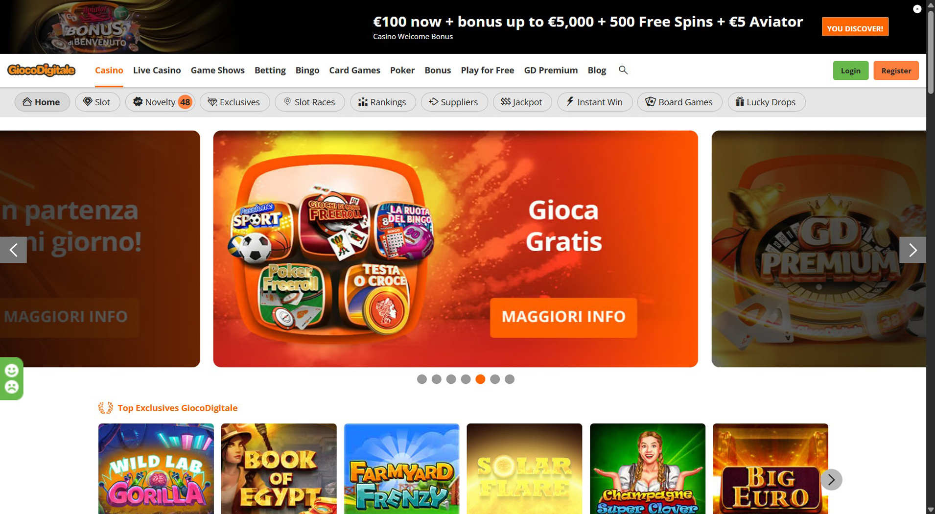 3. Gioco Digitale- Forte valore del casinò PlayOJO